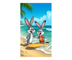 Сказка: Как Русалочка кролика Багза Банни учила плавать на Кони-Айленде в Нью-Йорке